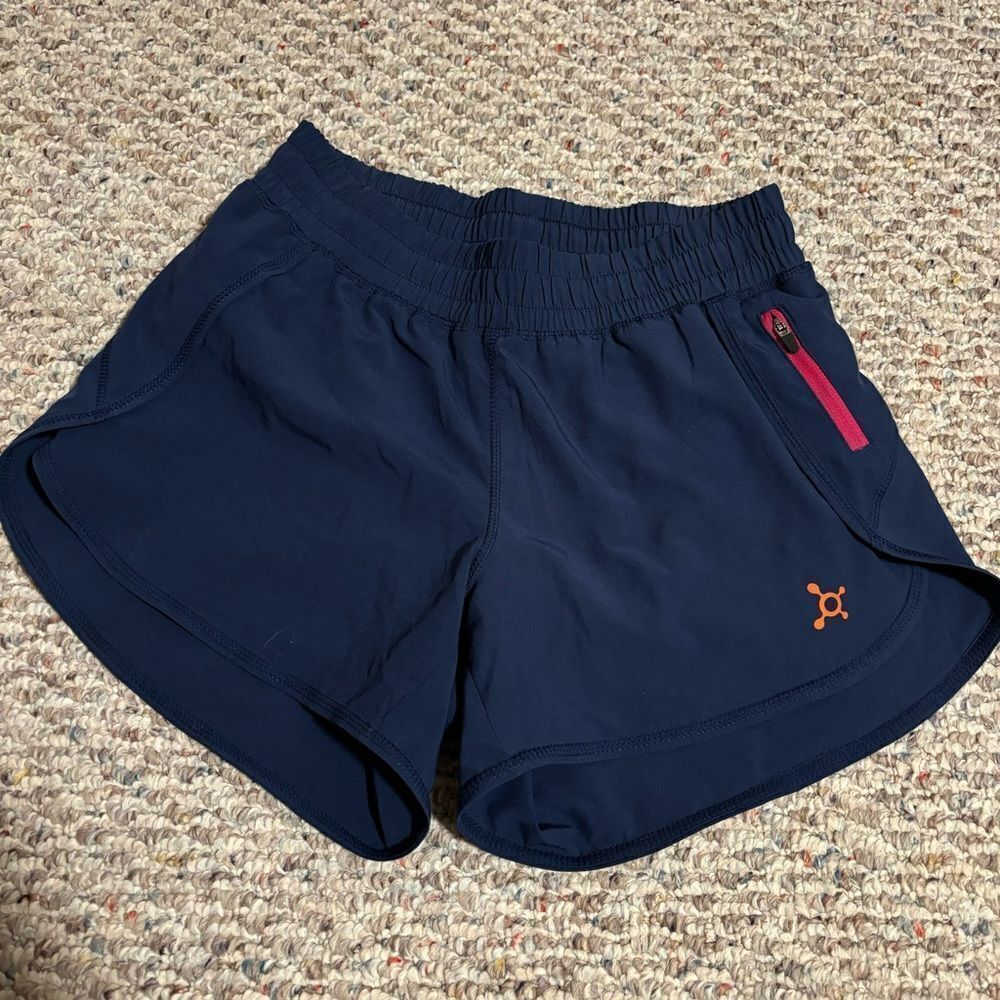 Orangetheory Fitness OTF Navy Blue Running Shorts Lined- Size XS